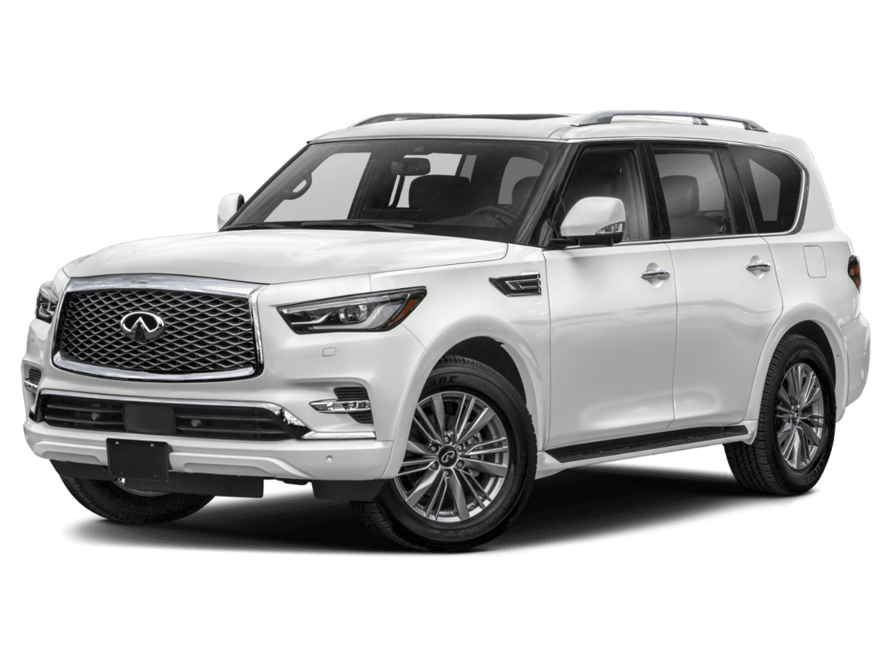 2023 INFINITI QX80 LUXE - Front 3/4, facing to the left