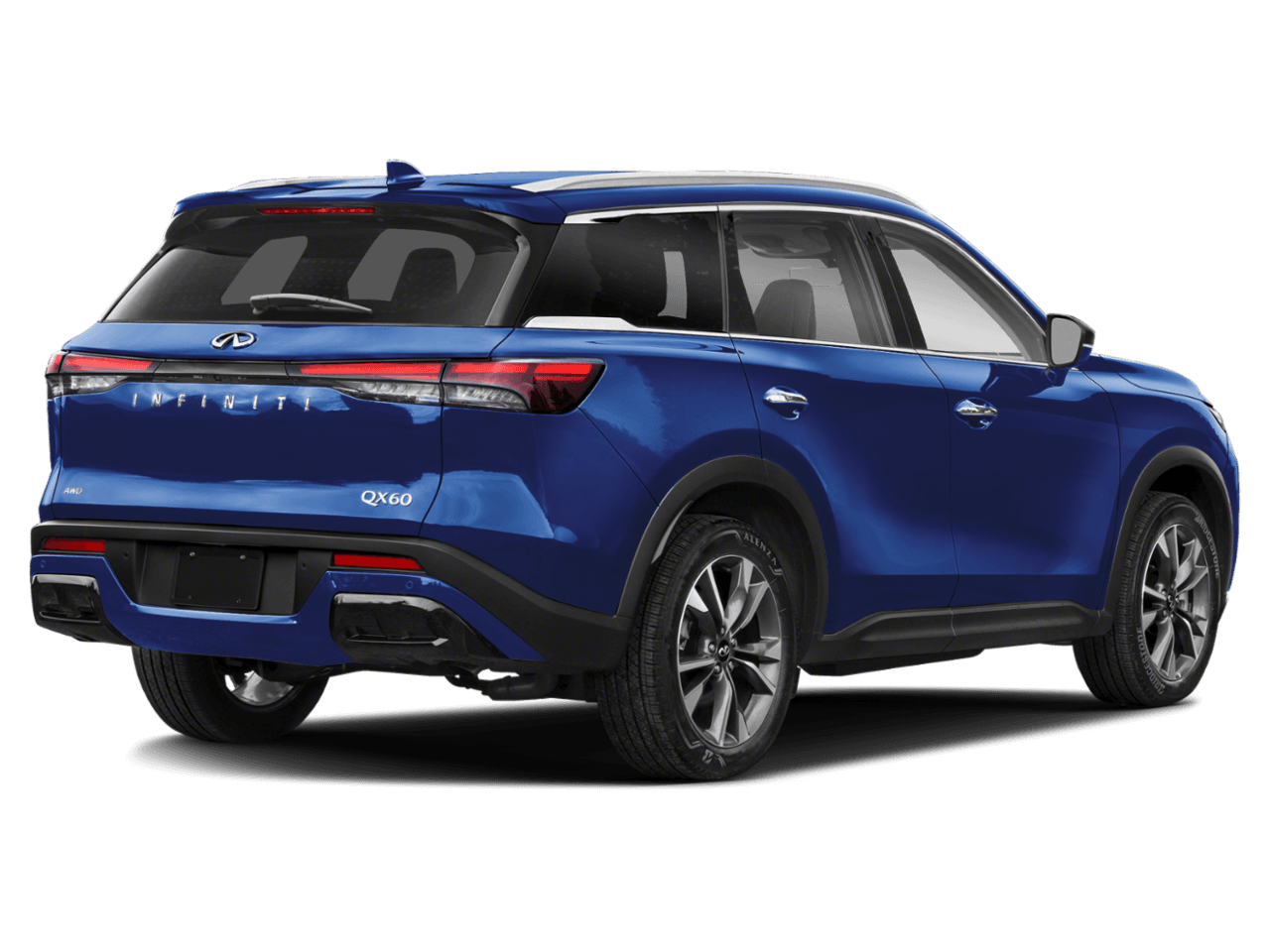 2023 INFINITI QX60 LUXE - Rear 3/4, facing to the right