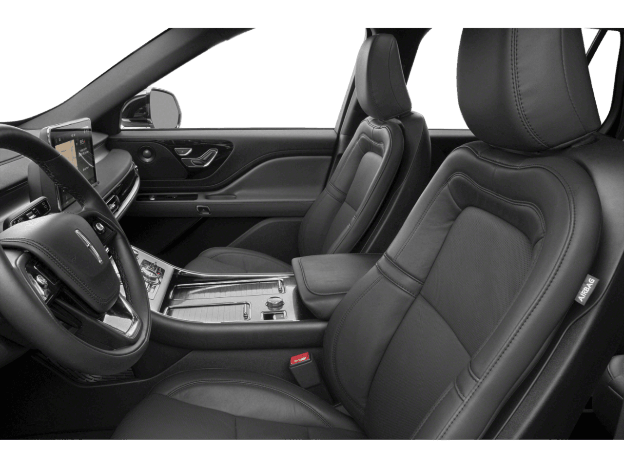 2023 Lincoln Aviator Standard - Interior Driver's Side with Door Open, Front Seat Feature