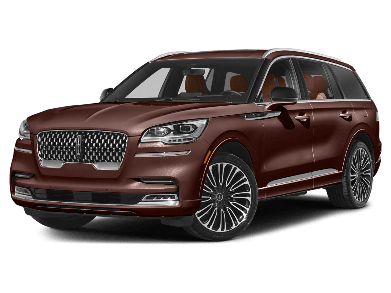 2023 Lincoln Aviator Black - Front 3/4, facing to the left