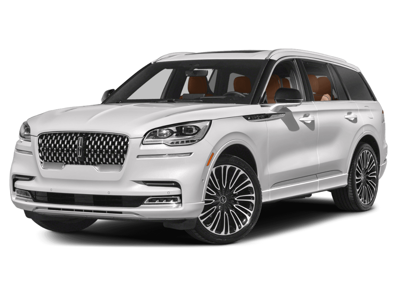 2023 Lincoln Aviator Black - Front 3/4, facing to the left