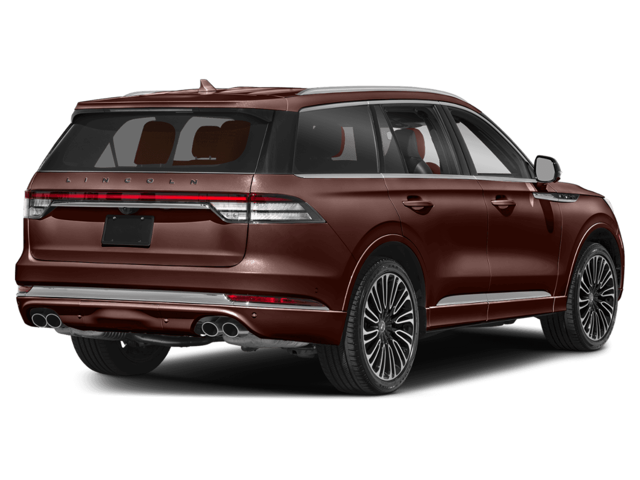 2023 Lincoln Aviator Black - Rear 3/4, facing to the right