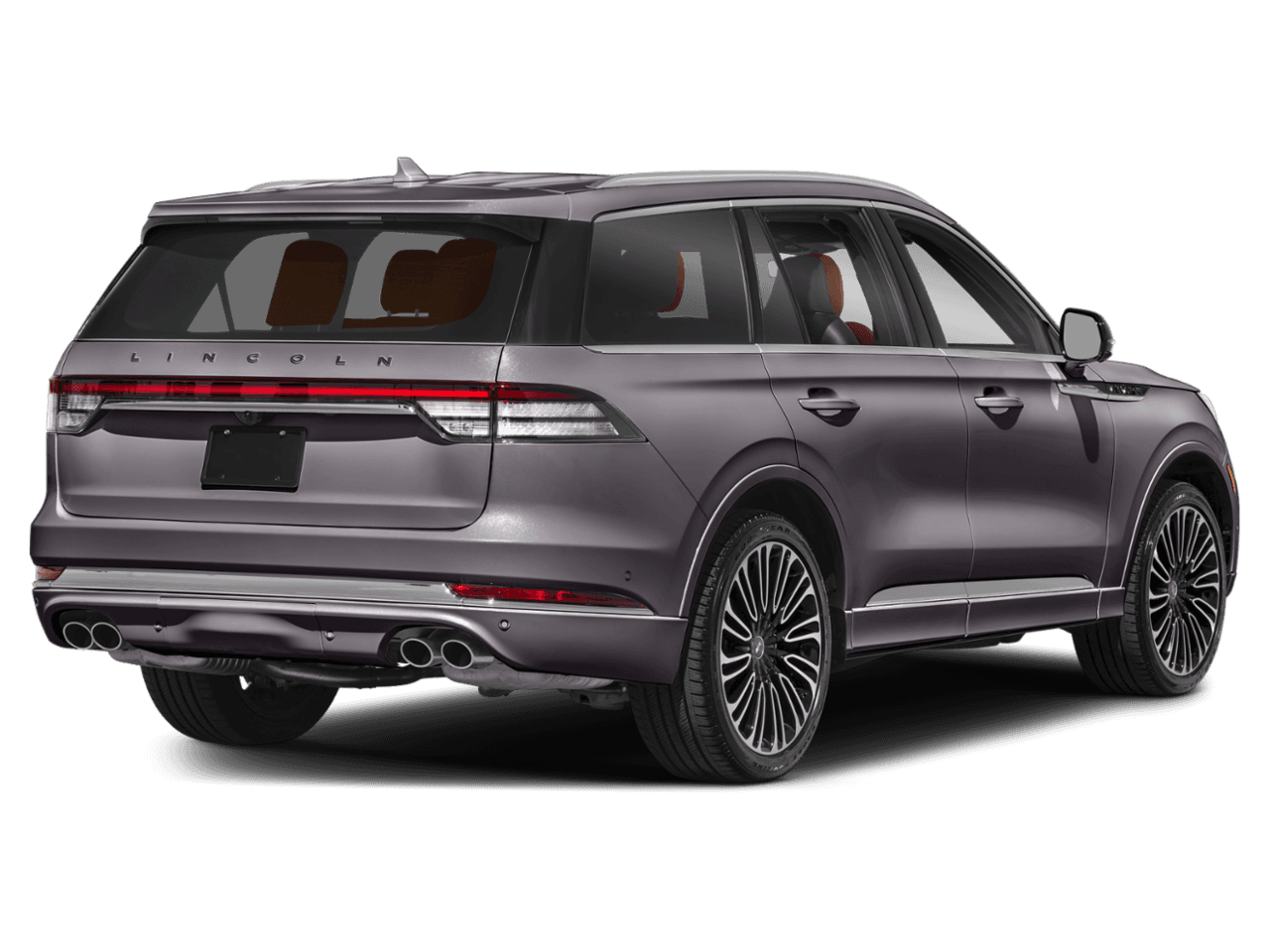 2023 Lincoln Aviator Black - Rear 3/4, facing to the right