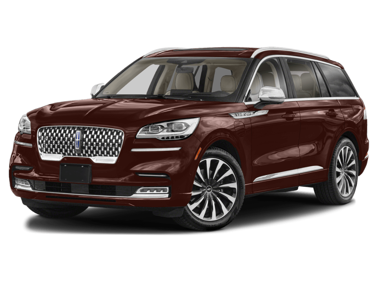 2023 Lincoln Aviator Black - Front 3/4, facing to the left