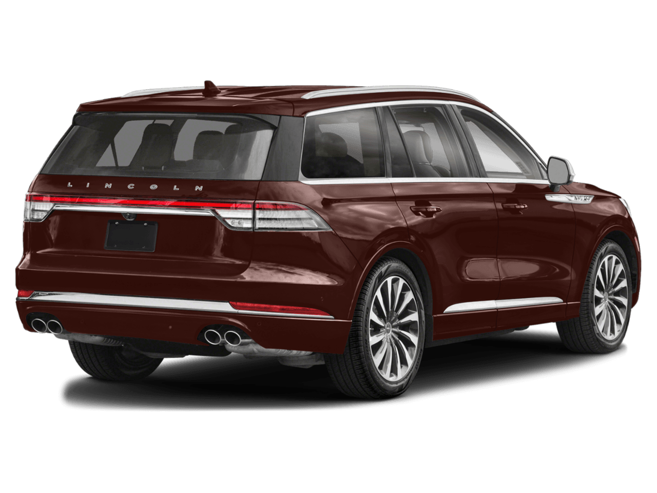 2023 Lincoln Aviator Black - Rear 3/4, facing to the right
