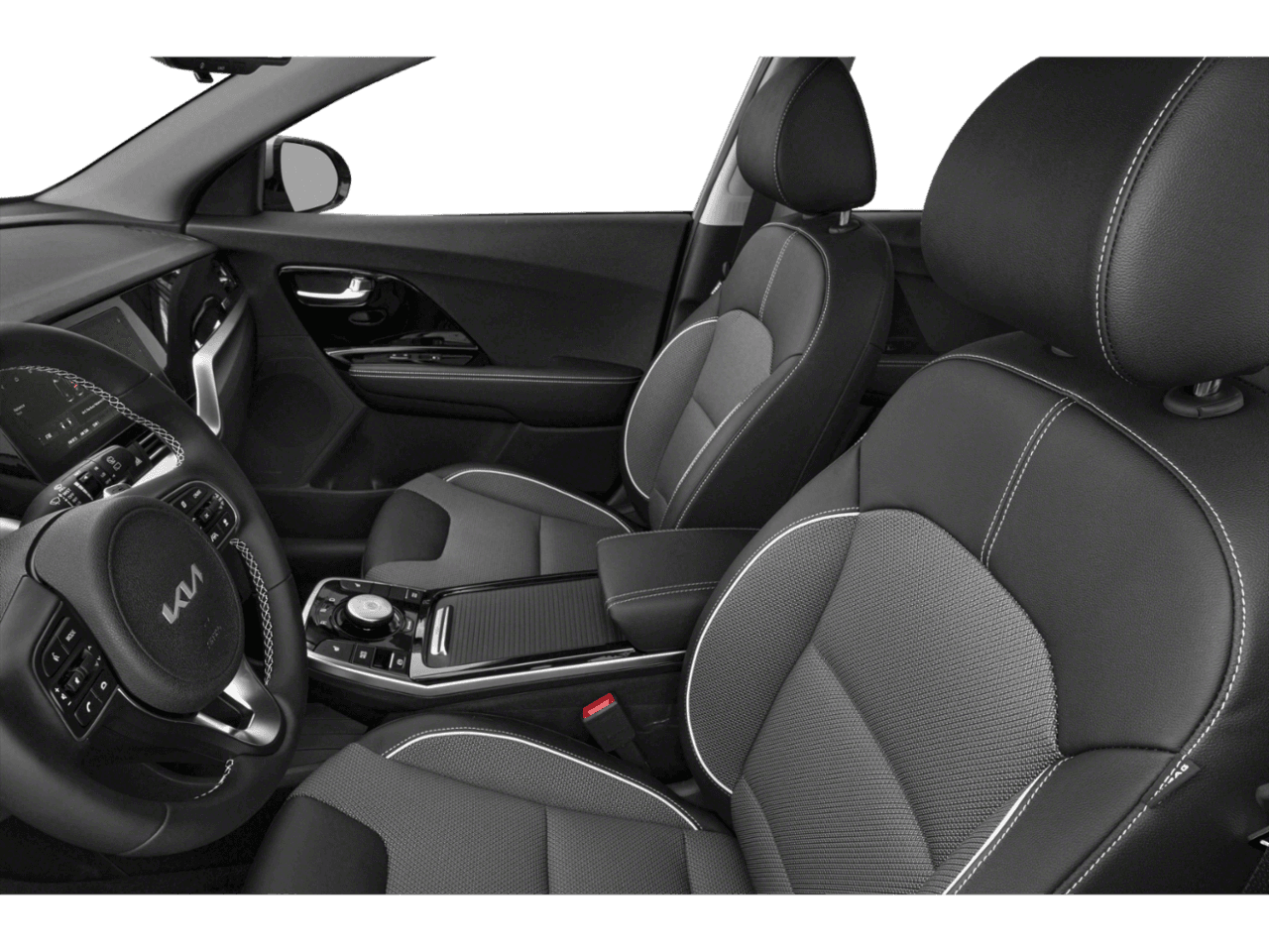 2022 Kia Niro EV S - Interior Driver's Side with Door Open, Front Seat Feature