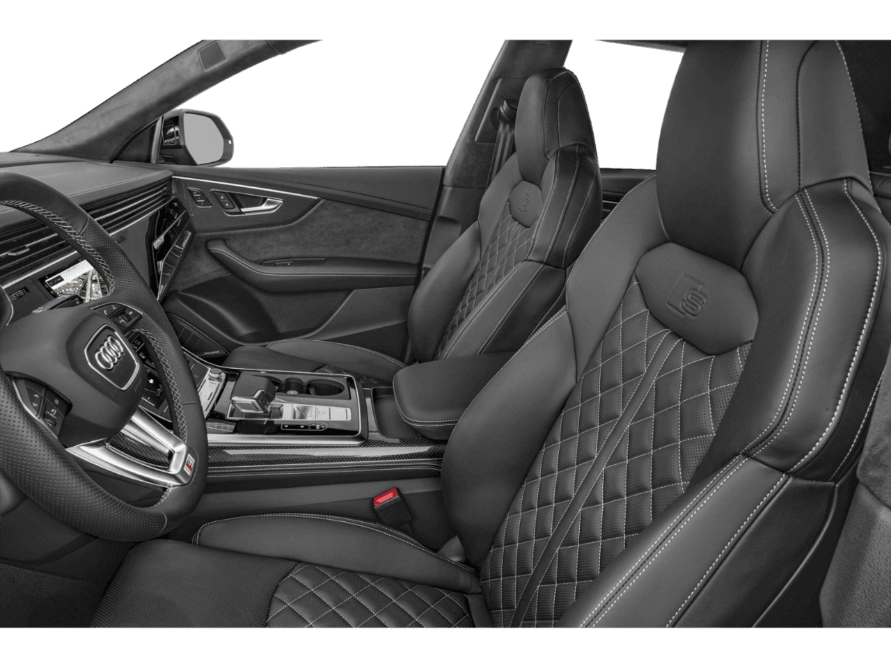 2023 Audi SQ8 Prestige - Interior Driver's Side with Door Open, Front Seat Feature