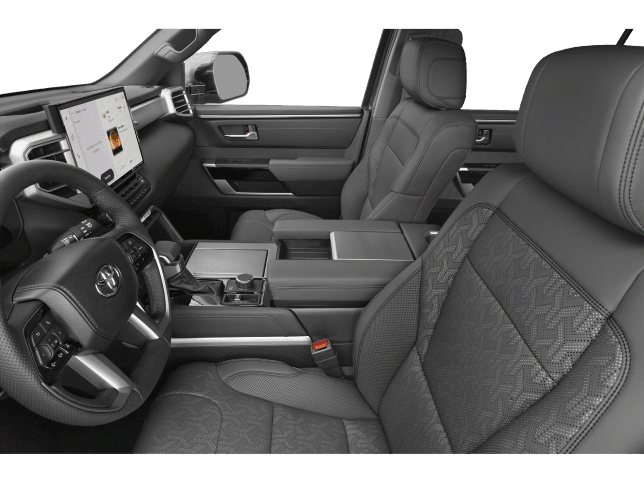 2023 Toyota Sequoia SR5 - Interior Driver's Side with Door Open, Front Seat Feature