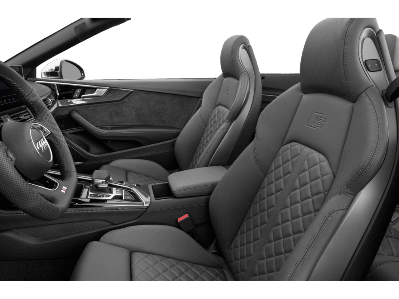 2023 Audi S5 Cabriolet Premium - Interior Driver's Side with Door Open, Front Seat Feature