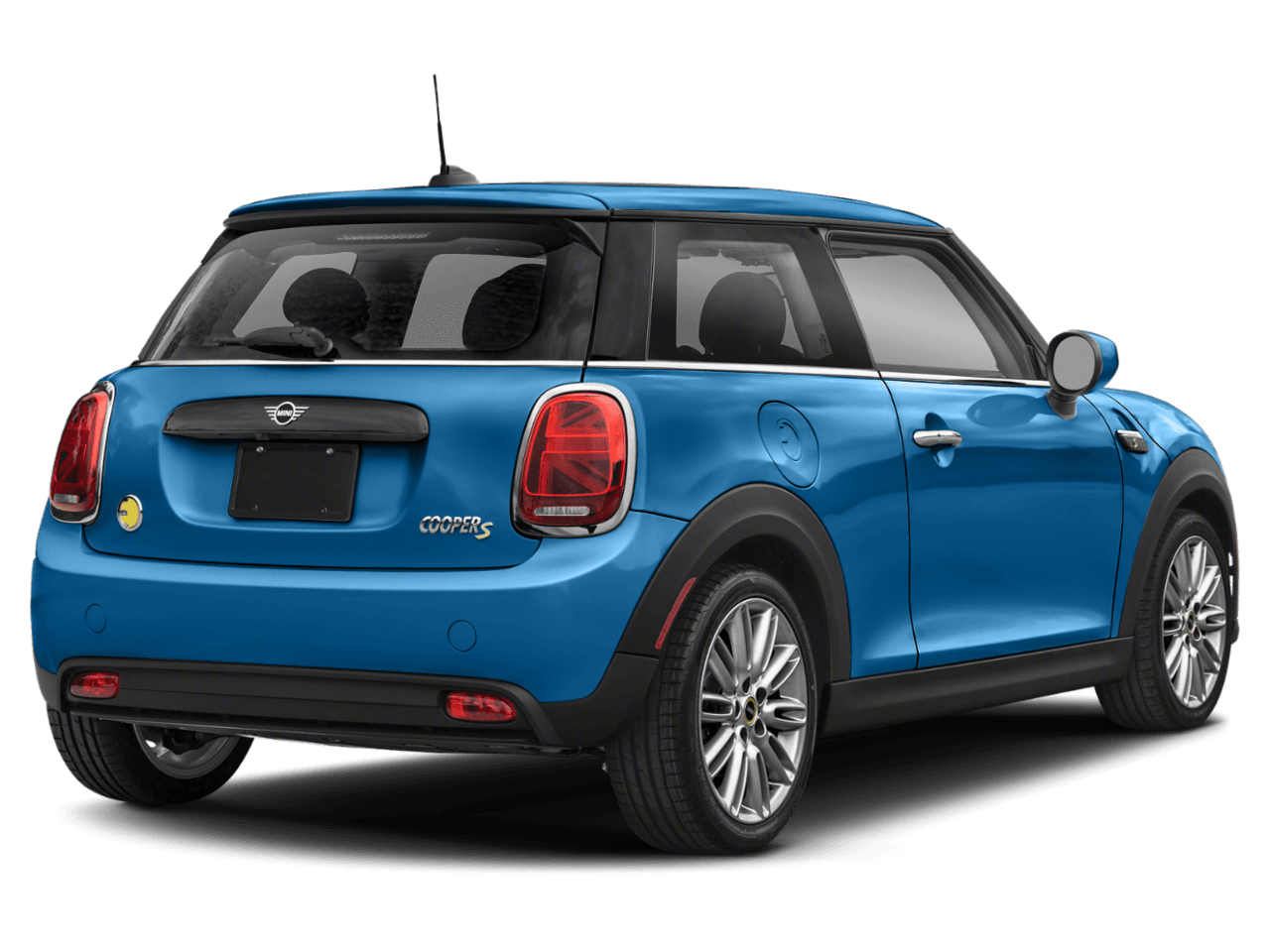 2023 MINI Hardtop 2 Door Cooper SE - Rear 3/4, facing to the right