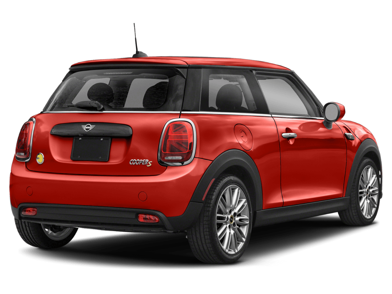 2023 MINI Hardtop 2 Door Cooper SE - Rear 3/4, facing to the right