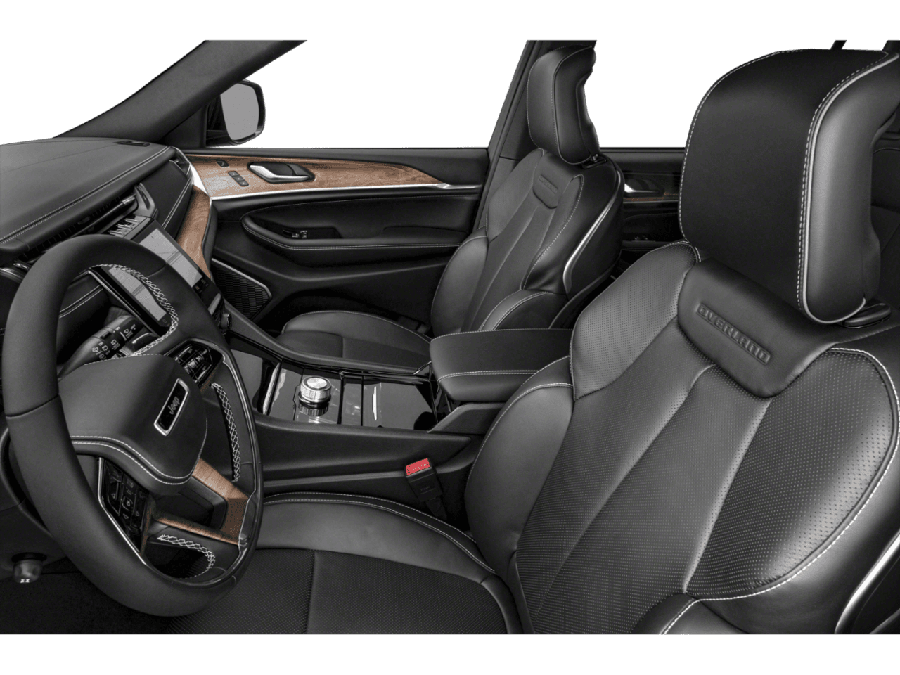 2023 Jeep Grand Cherokee L Overland - Interior Driver's Side with Door Open, Front Seat Feature