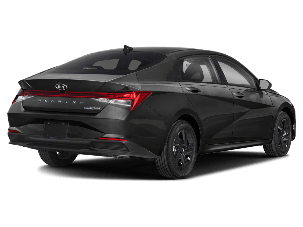 2023 Hyundai Elantra Hybrid Blue - Front 3/4, facing to the left