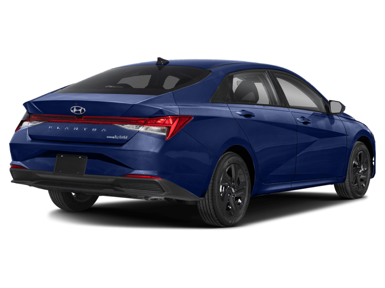 2023 Hyundai Elantra Hybrid Blue - Front 3/4, facing to the left