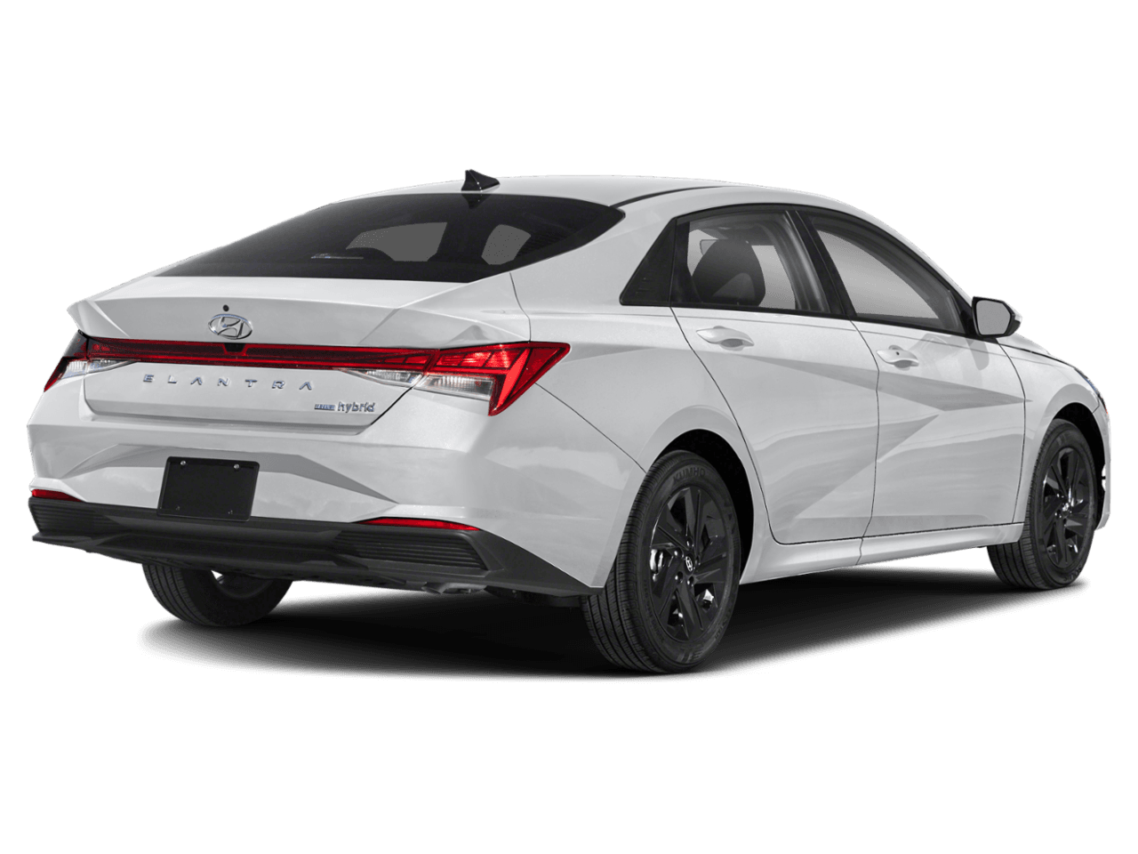 2023 Hyundai Elantra Hybrid Blue - Front 3/4, facing to the left