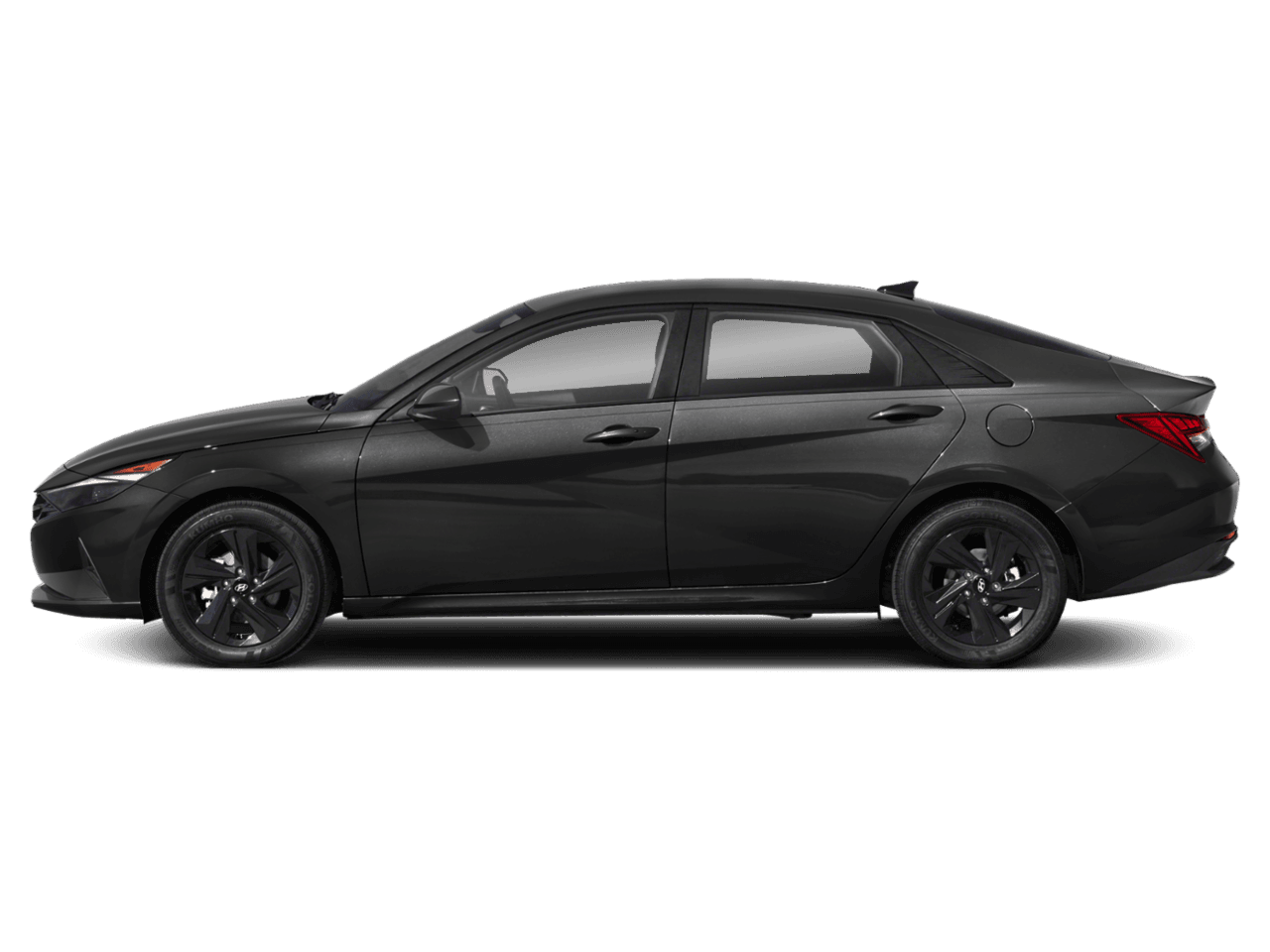 2023 Hyundai Elantra Hybrid Blue - Profile, facing to the left