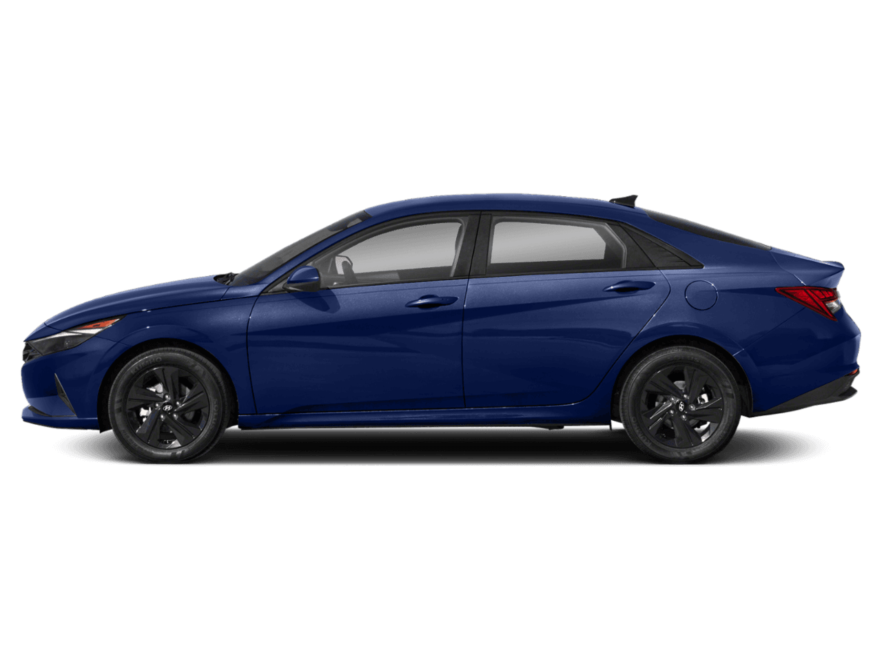 2023 Hyundai Elantra Hybrid Blue - Profile, facing to the left