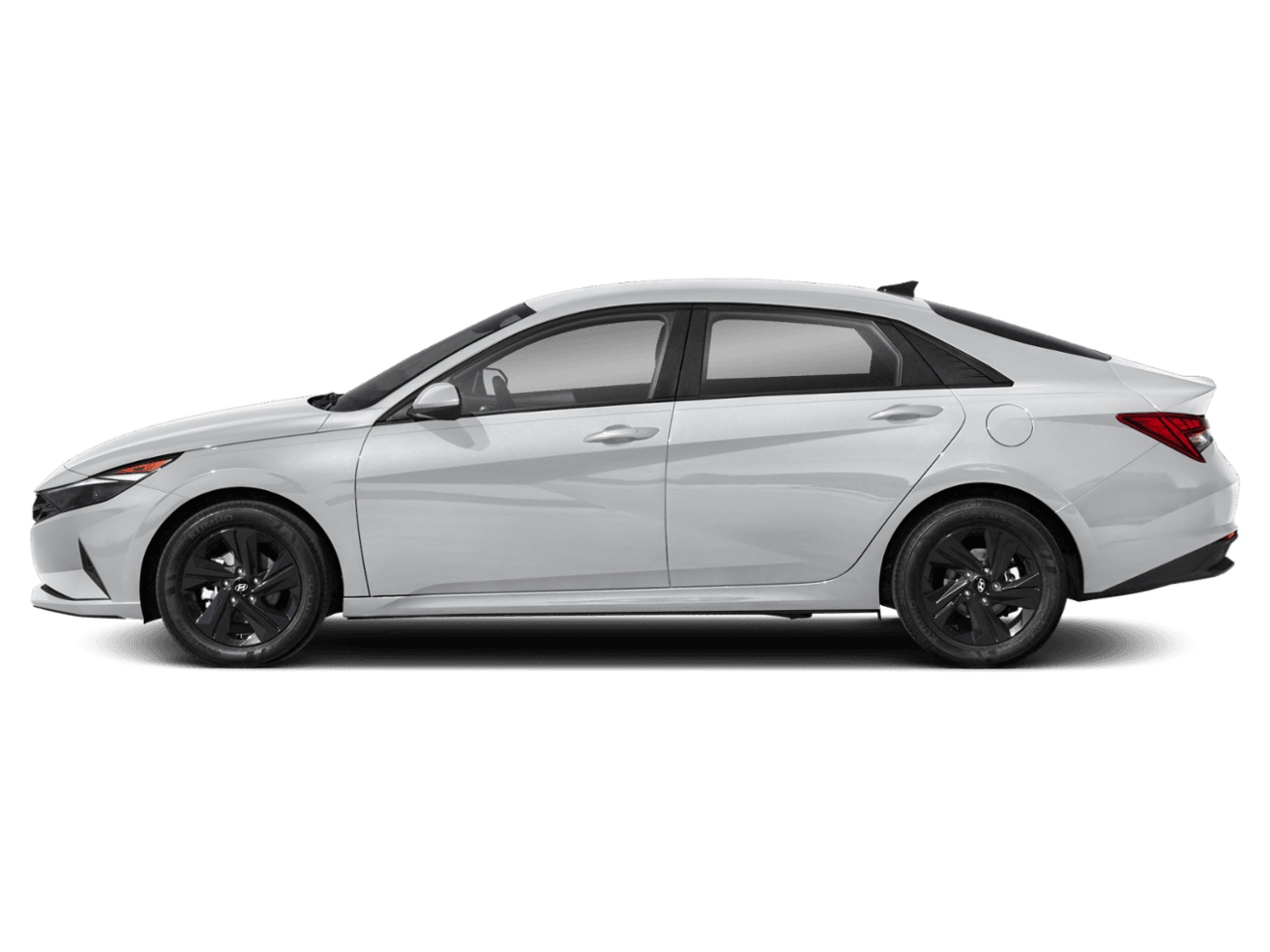 2023 Hyundai Elantra Hybrid Blue - Profile, facing to the left