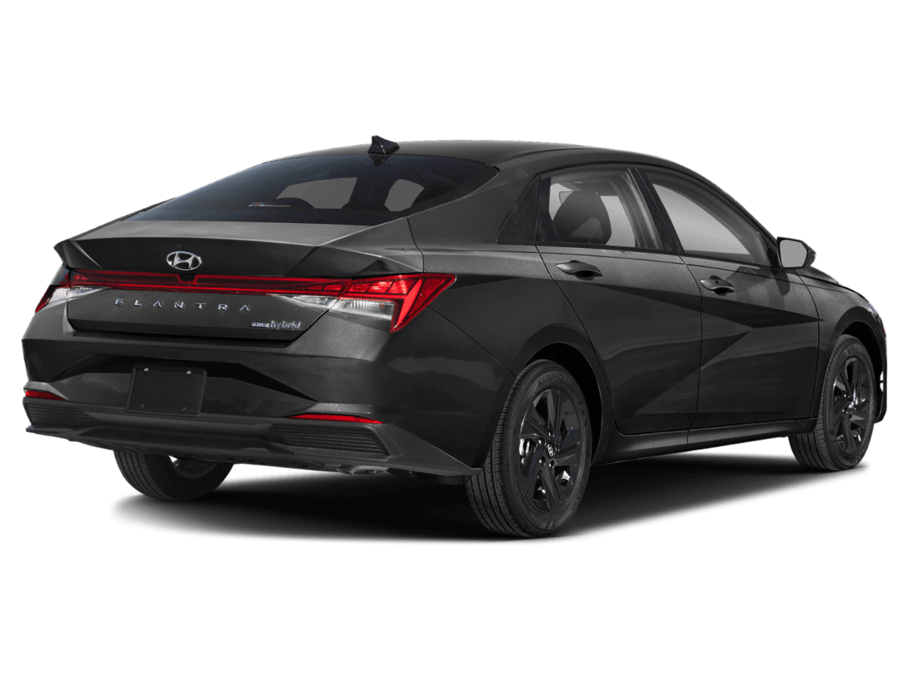2023 Hyundai Elantra Hybrid Blue - Rear 3/4, facing to the right