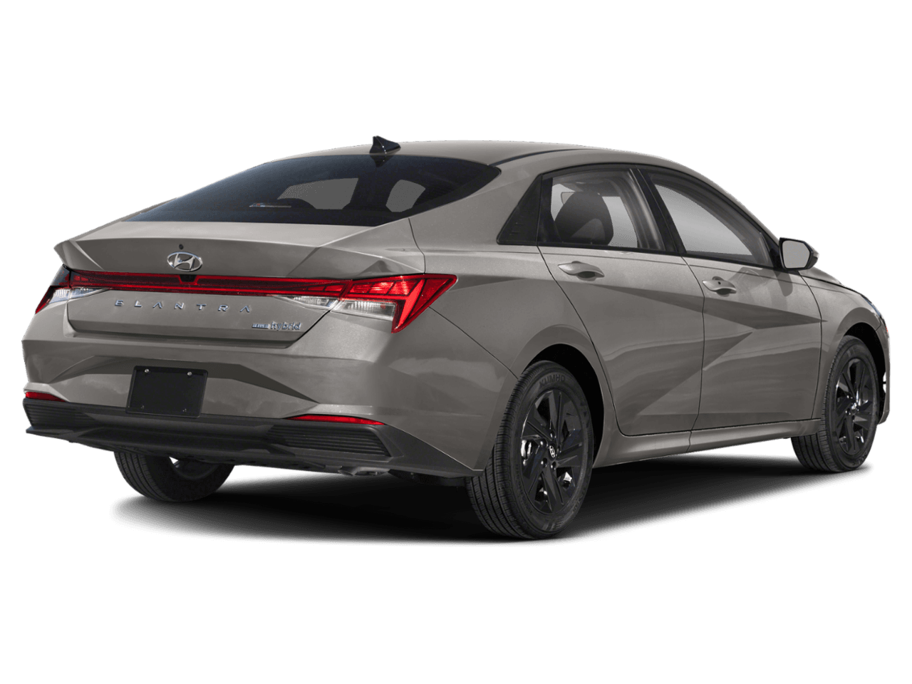 2023 Hyundai Elantra Hybrid Blue - Rear 3/4, facing to the right