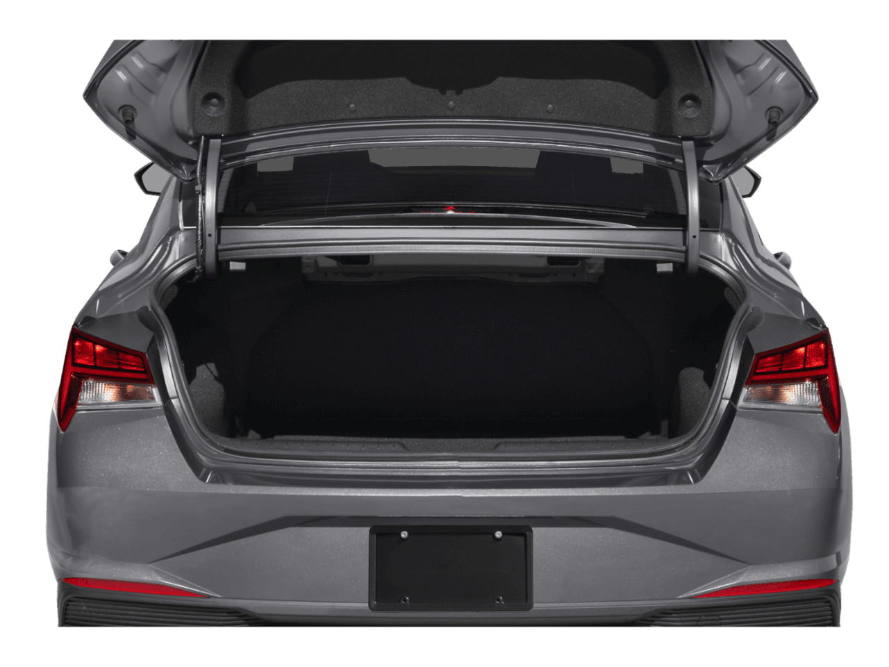 2023 Hyundai Elantra Hybrid Blue - Interior Trunk with Hatch Open Feature