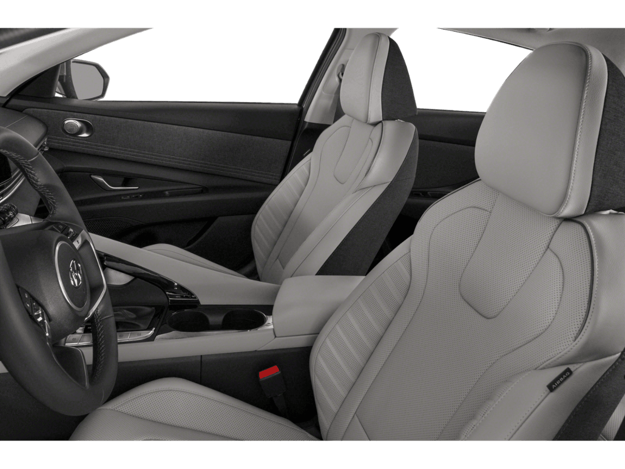 2023 Hyundai Elantra Hybrid Limited - Interior Driver's Side with Door Open, Front Seat Feature