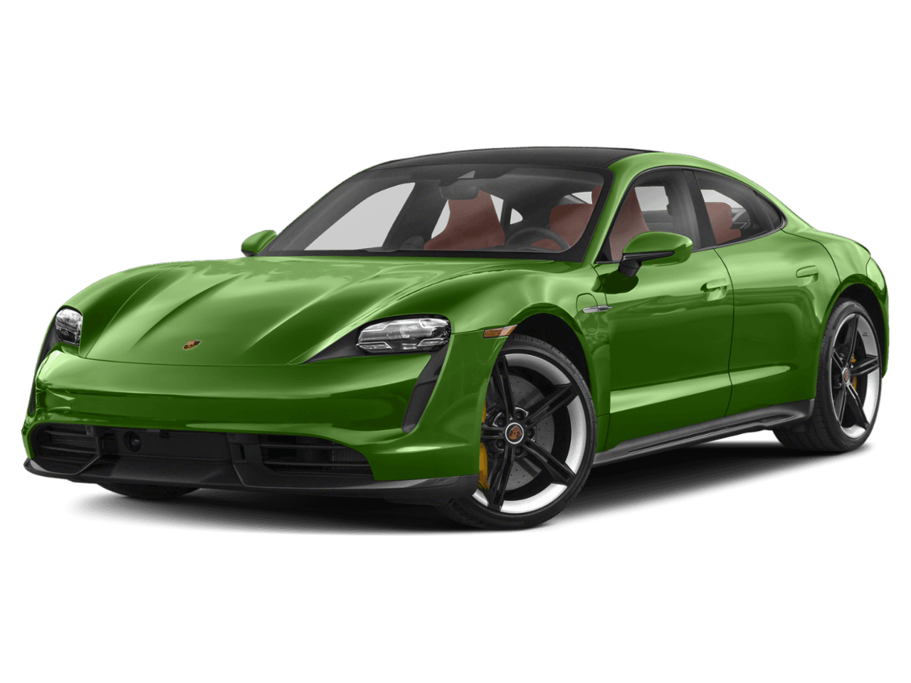2023 Porsche Taycan Turbo - Front 3/4, facing to the left