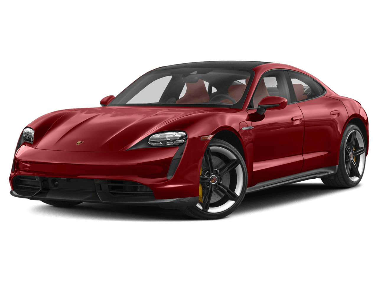 2023 Porsche Taycan Turbo - Front 3/4, facing to the left