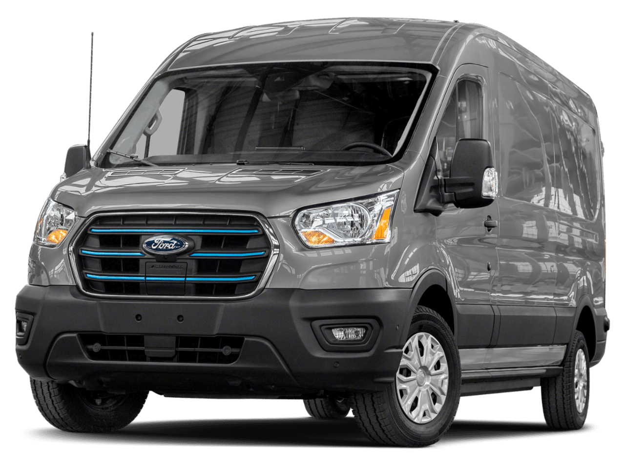 2023 Ford E-Transit Cargo Van  - Front 3/4, facing to the left