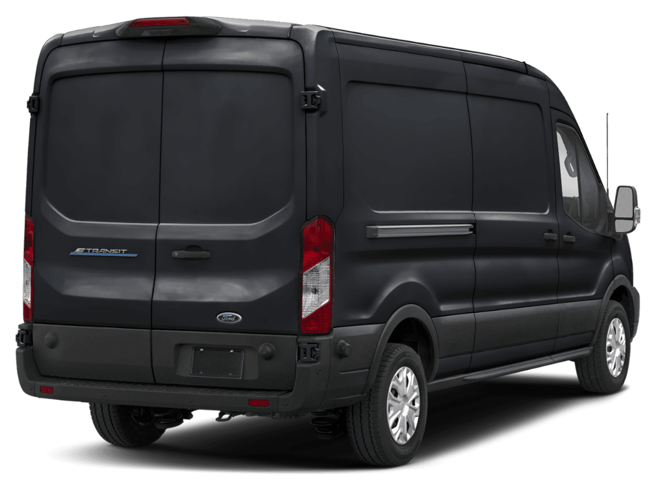 2023 Ford E-Transit Cargo Van  - Rear 3/4, facing to the right