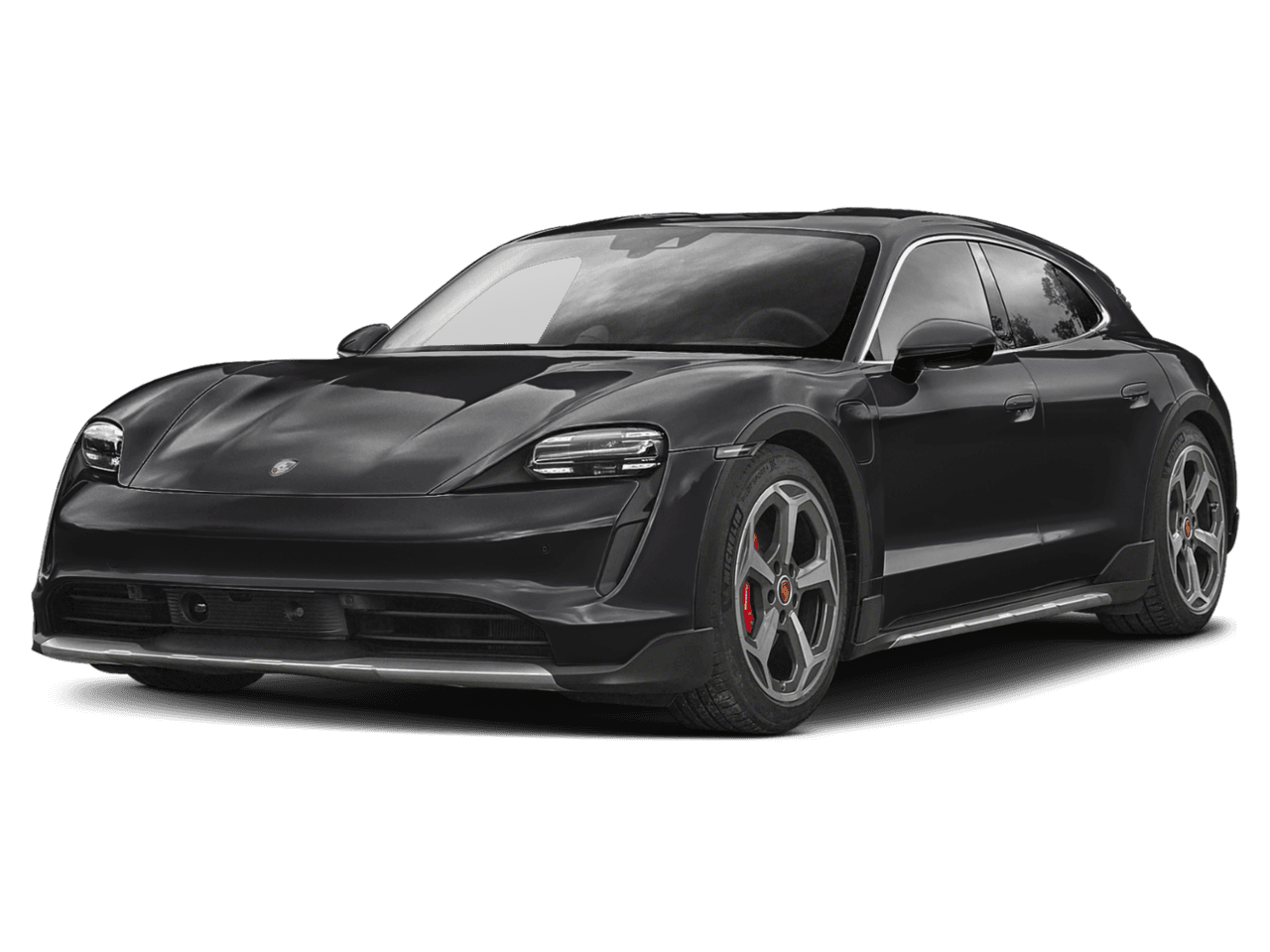 2023 Porsche Taycan Turbo - Front 3/4, facing to the left
