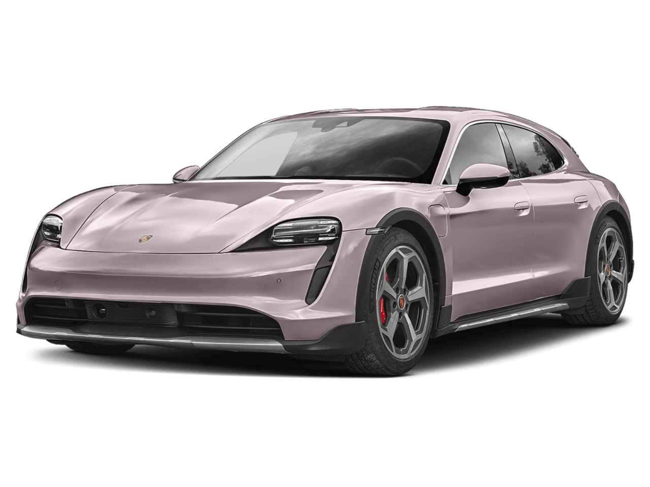 2023 Porsche Taycan Turbo - Front 3/4, facing to the left