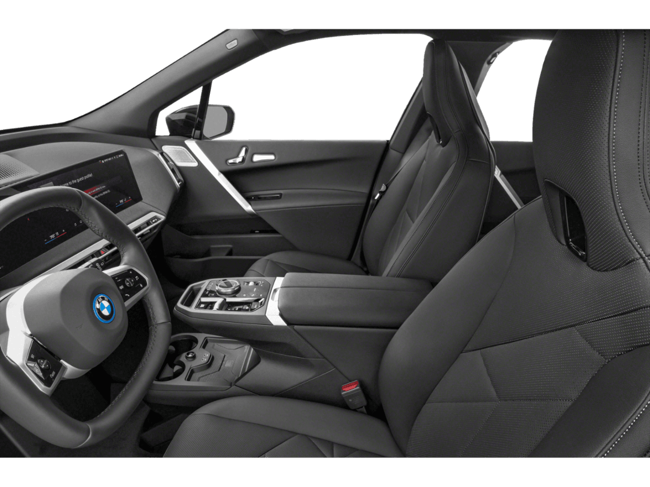 2023 BMW iX xDrive50 - Interior Driver's Side with Door Open, Front Seat Feature