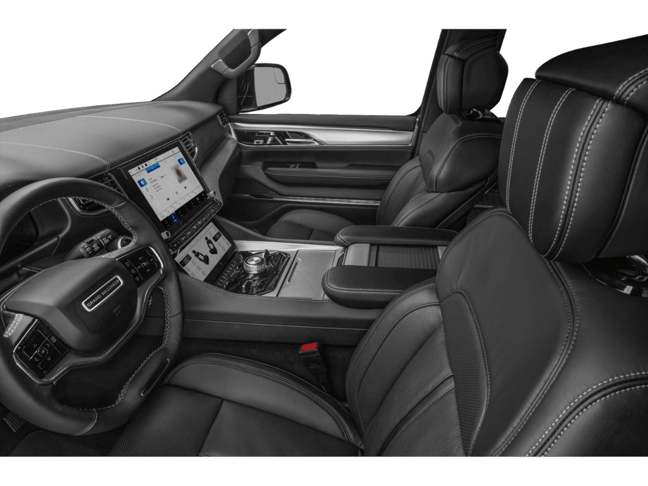 2023 Jeep Grand Wagoneer L Series - Interior Driver's Side with Door Open, Front Seat Feature