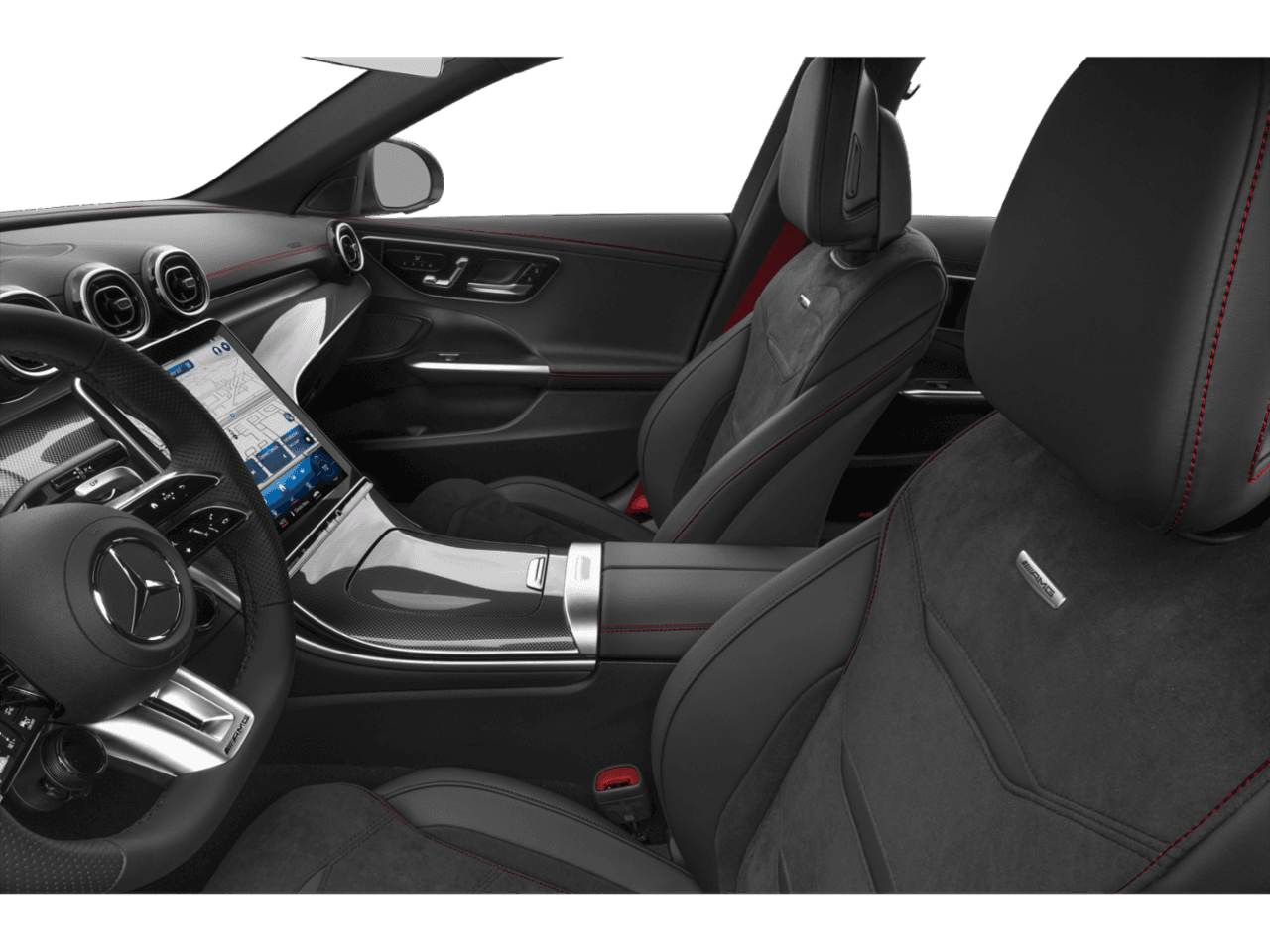 2023 Mercedes-Benz C-Class AMG - Interior Driver's Side with Door Open, Front Seat Feature
