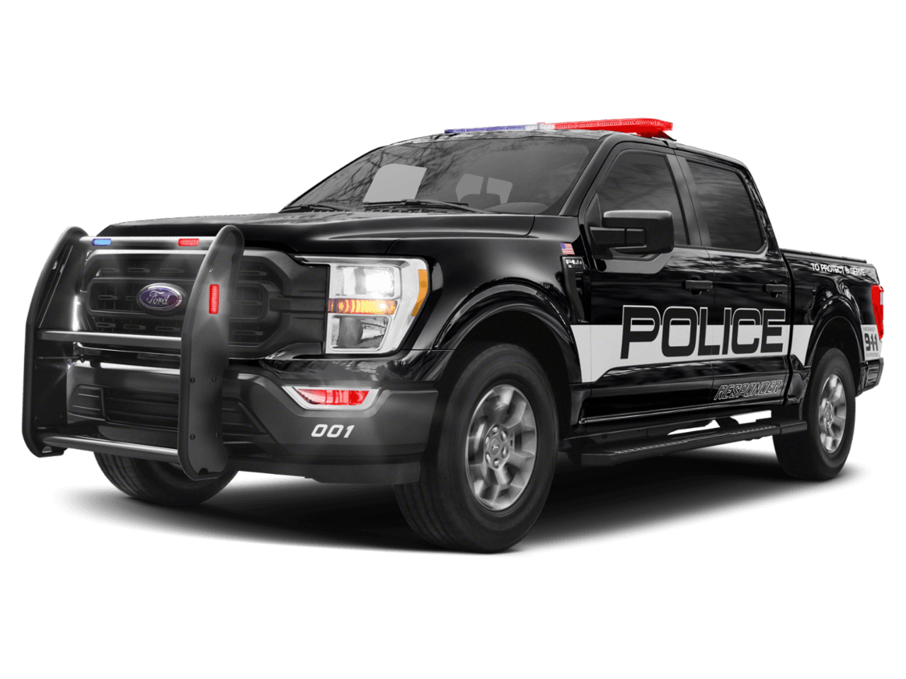 2023 Ford F-150 Police Responder XL - Front 3/4, facing to the left