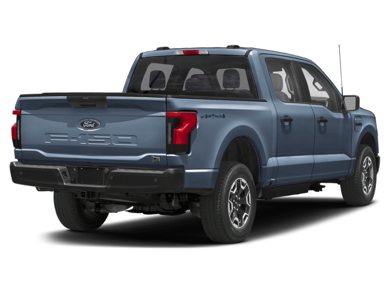 2023 Ford F-150 Lightning Pro - Rear 3/4, facing to the right