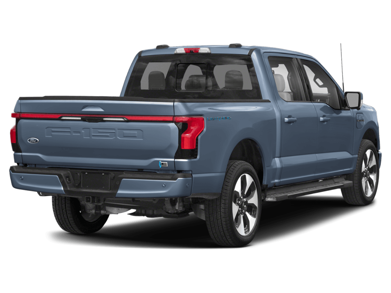 2023 Ford F-150 Lightning Platinum - Rear 3/4, facing to the right