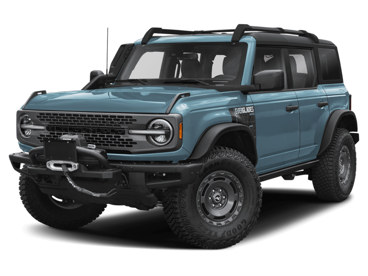 2023 Ford Bronco Everglades - Front 3/4, facing to the left