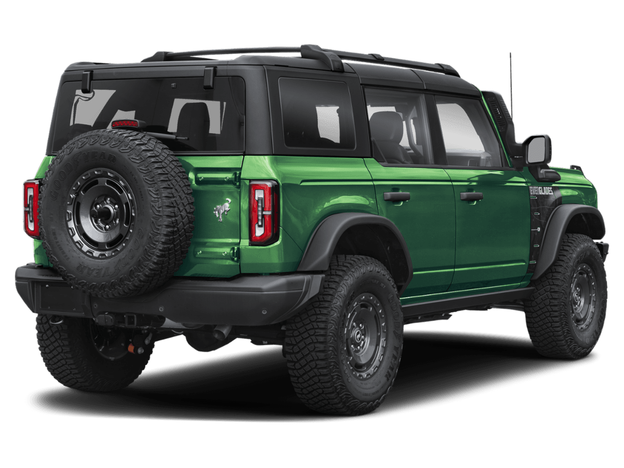 2023 Ford Bronco Everglades - Rear 3/4, facing to the right