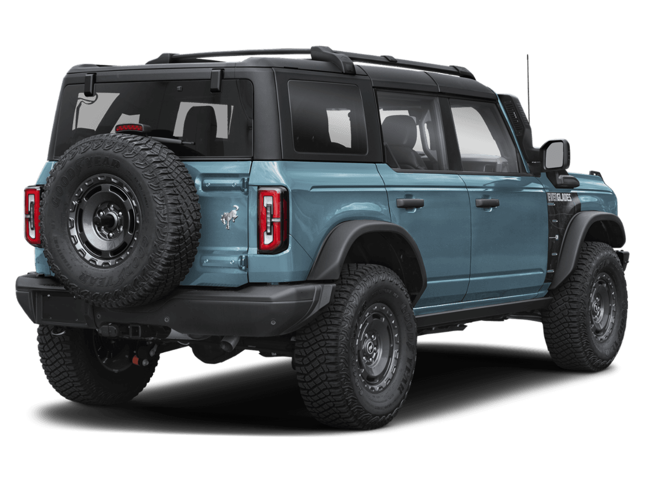 2023 Ford Bronco Everglades - Rear 3/4, facing to the right