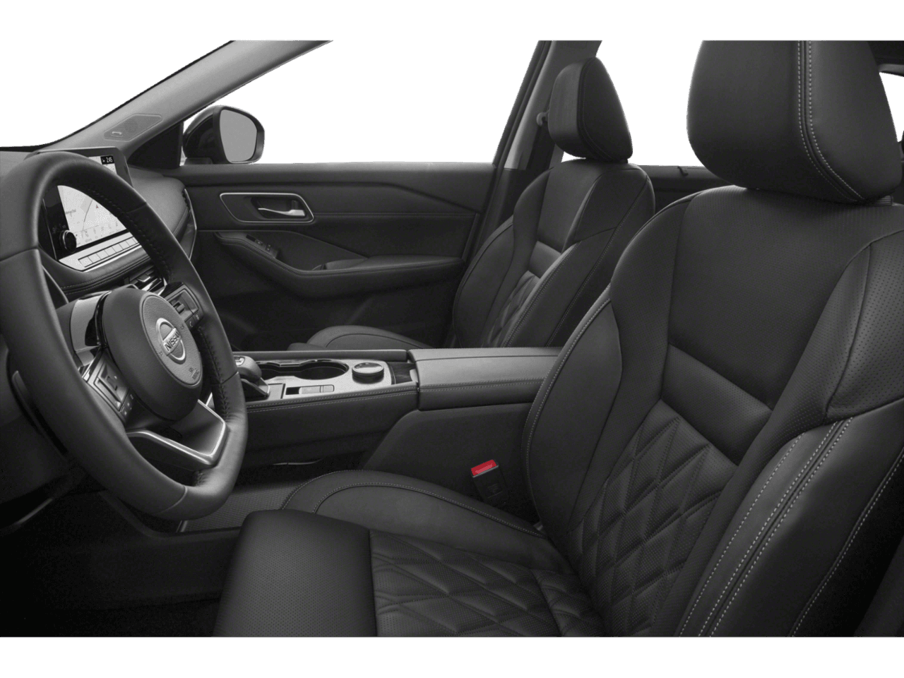 2023 Nissan Rogue FWD - Interior Driver's Side with Door Open, Front Seat Feature