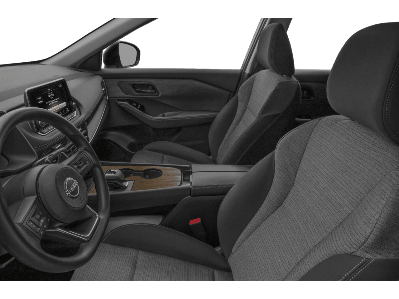 2023 Nissan Rogue AWD - Interior Driver's Side with Door Open, Front Seat Feature