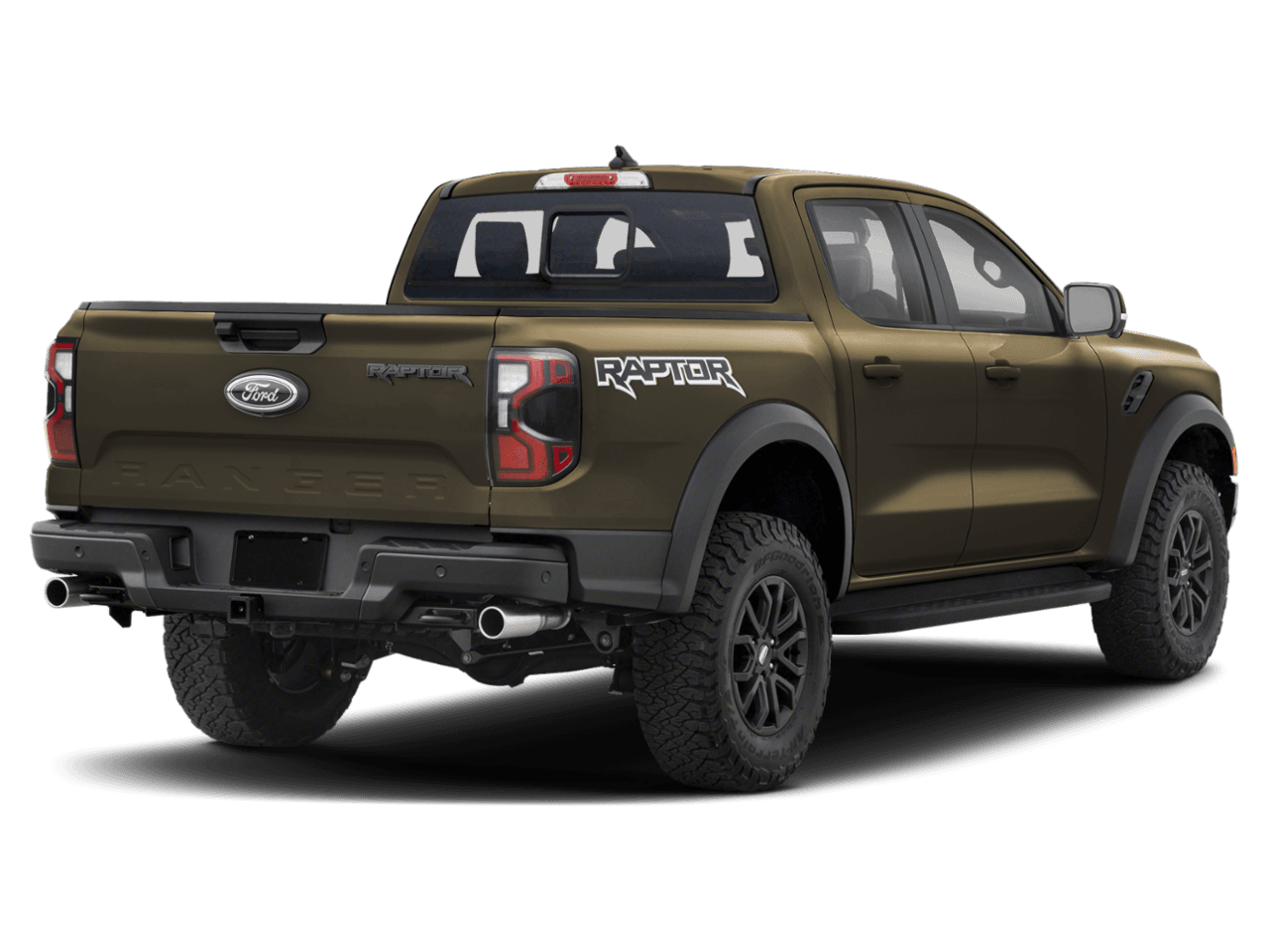 2024 Ford Ranger Raptor - Rear 3/4, facing to the right