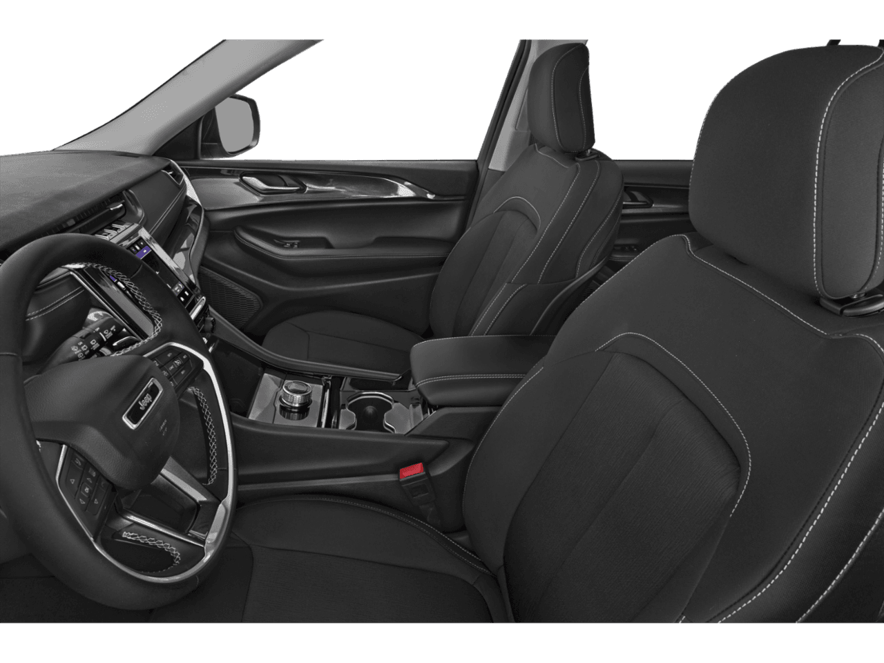 2023 Jeep Grand Cherokee L Laredo - Interior Driver's Side with Door Open, Front Seat Feature