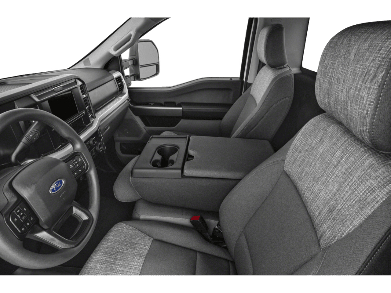 2024 Ford Super Duty F-350 DRW XLT - Interior Driver's Side with Door Open, Front Seat Feature