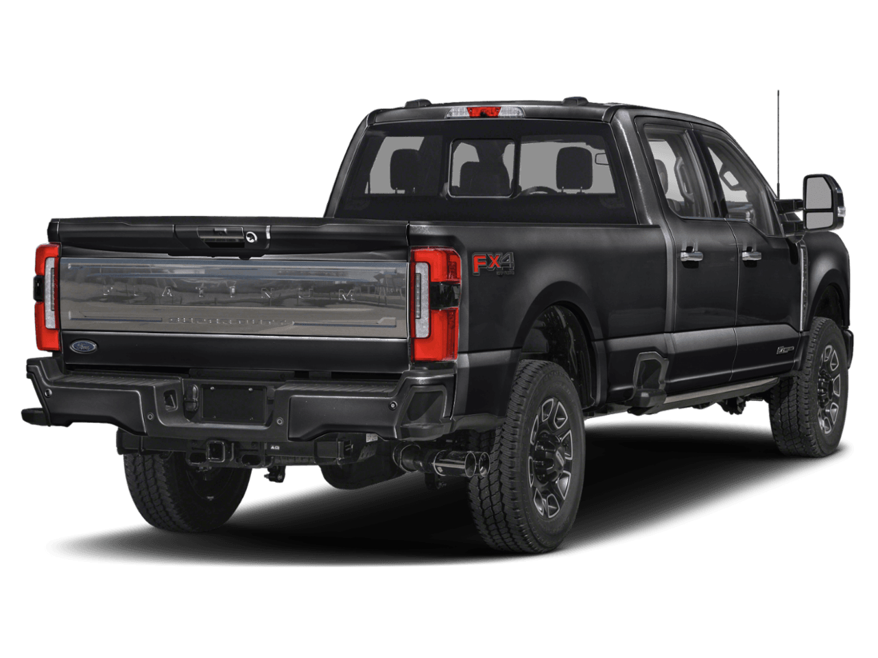 2024 Ford Super Duty F-350 DRW Platinum - Rear 3/4, facing to the right