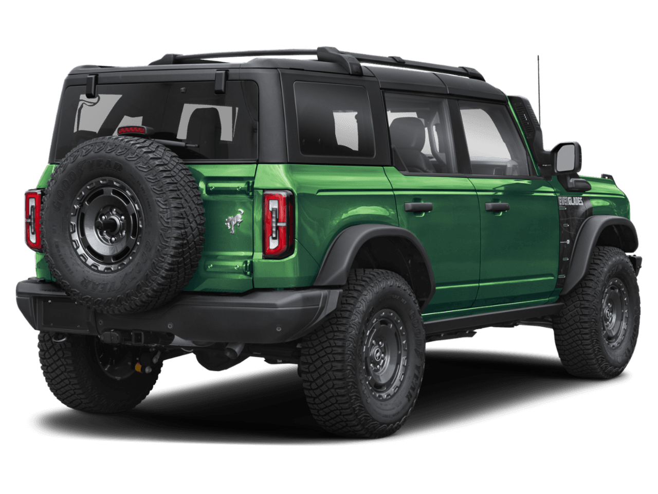 2024 Ford Bronco Everglades - Rear 3/4, facing to the right