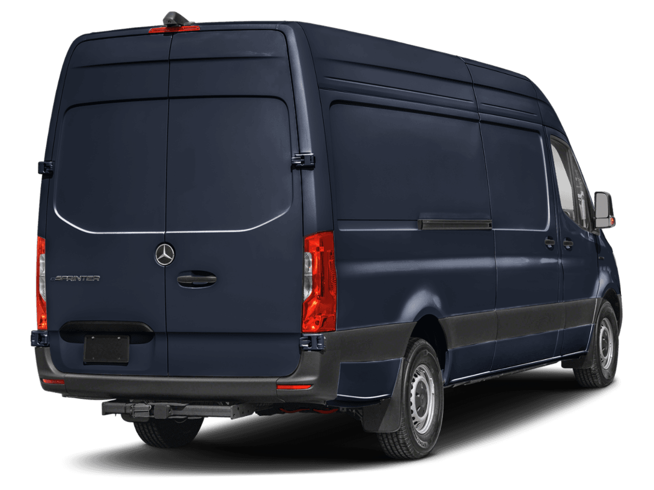 2024 Mercedes-Benz eSprinter Cargo Van  - Rear 3/4, facing to the right
