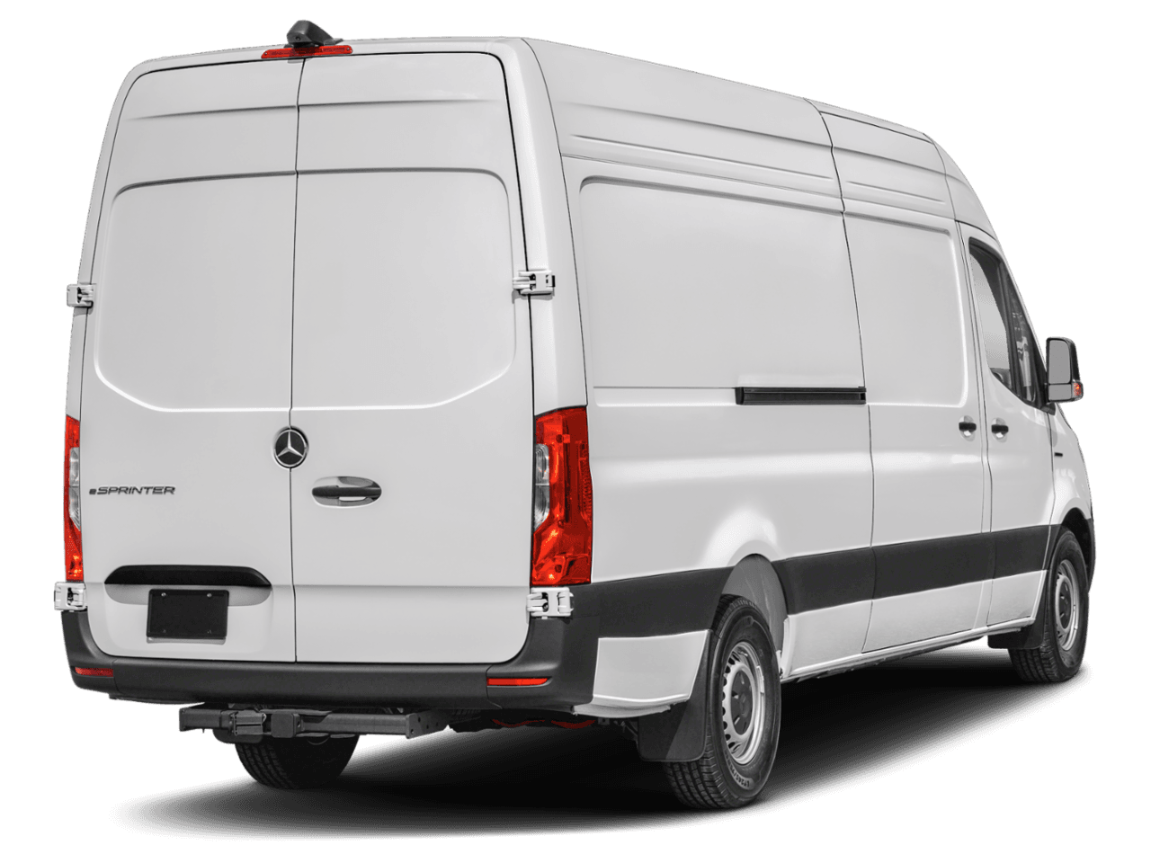 2024 Mercedes-Benz eSprinter Cargo Van  - Rear 3/4, facing to the right
